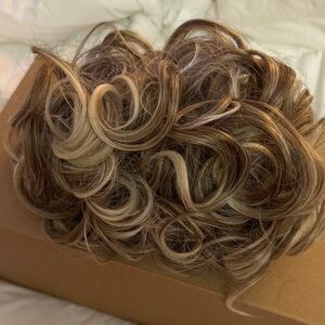 Curly Brown and Blonde Hairpiece